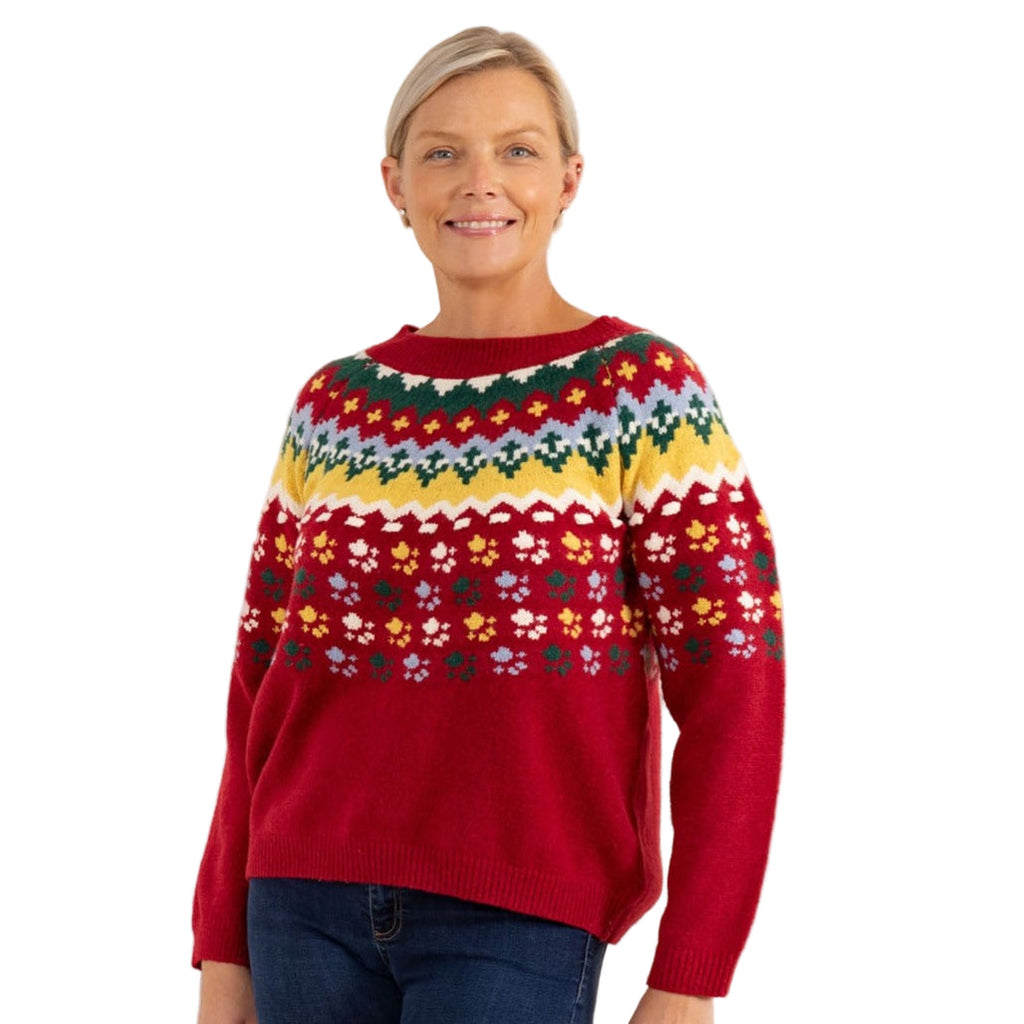 Nordic Paw Print Knitted Sweater