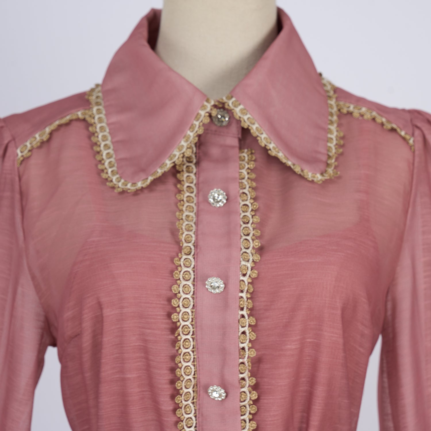 Gold Threaded Heavy Weight Lace Blouse And Half Skirt Set Two Piece