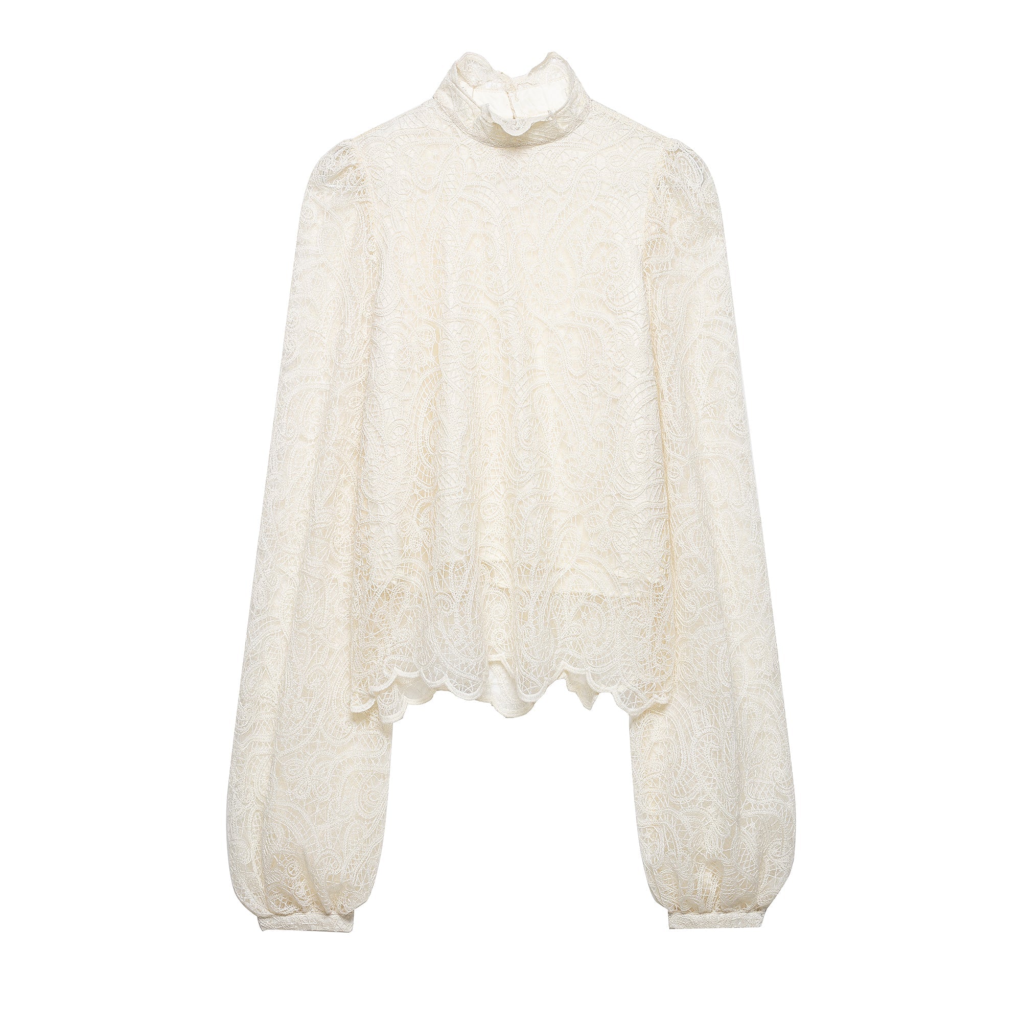 Spring Elegant Lantern Sleeve Lace Skirt Two Piece Set New Arrivals