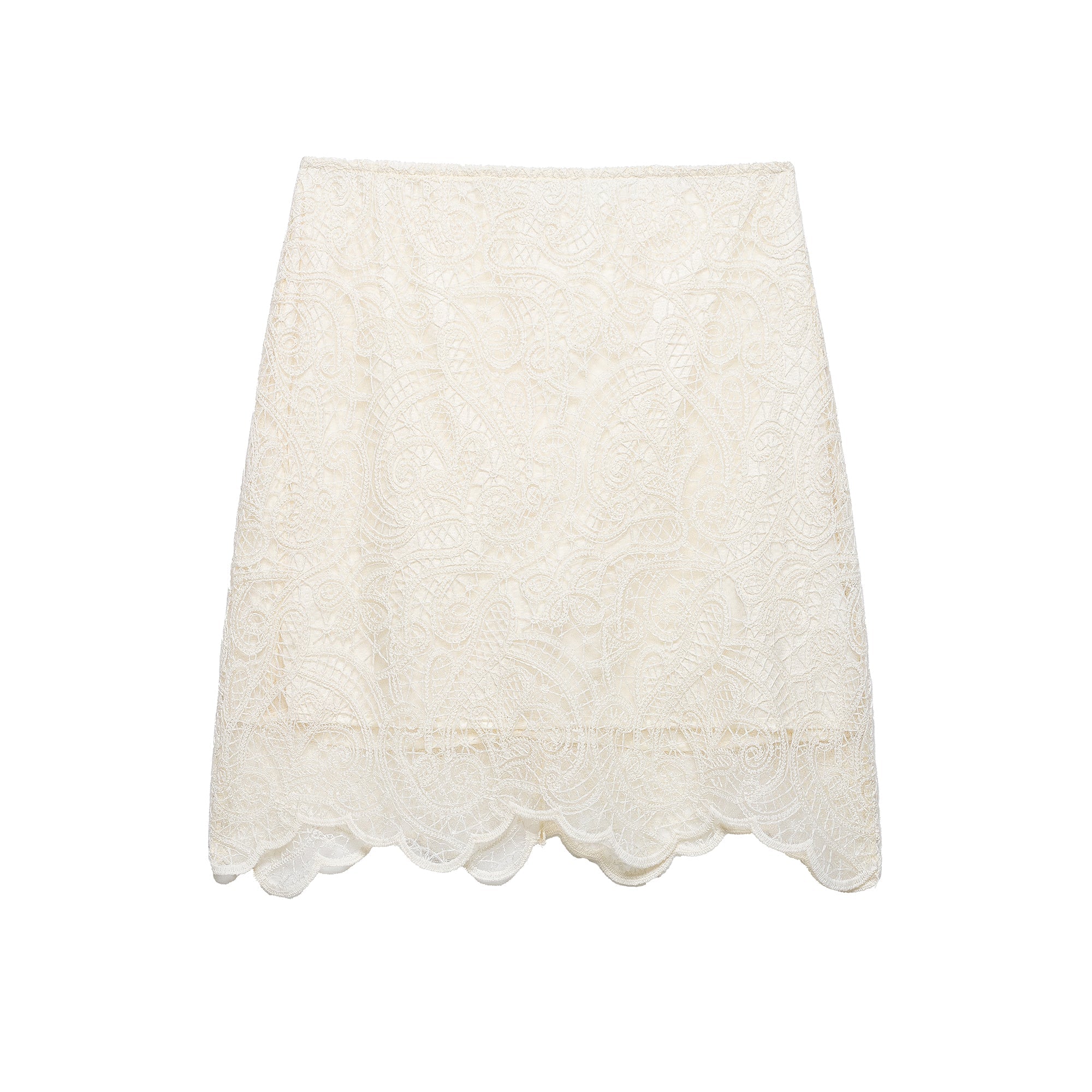 Spring Elegant Lantern Sleeve Lace Skirt Two Piece Set New Arrivals