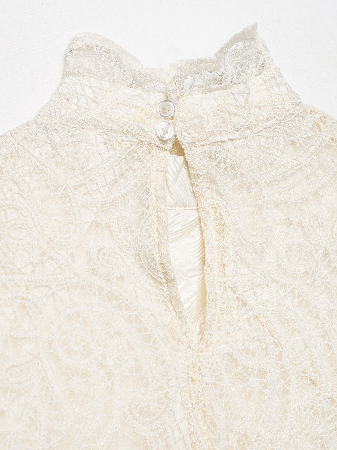 Spring Elegant Lantern Sleeve Lace Skirt Two Piece Set New Arrivals