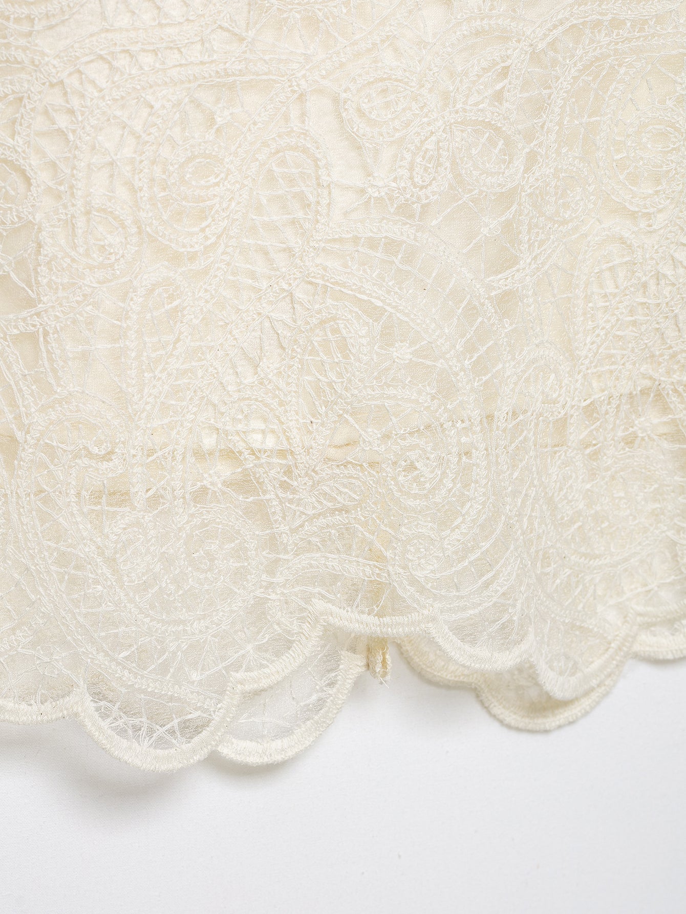 Spring Elegant Lantern Sleeve Lace Skirt Two Piece Set New Arrivals
