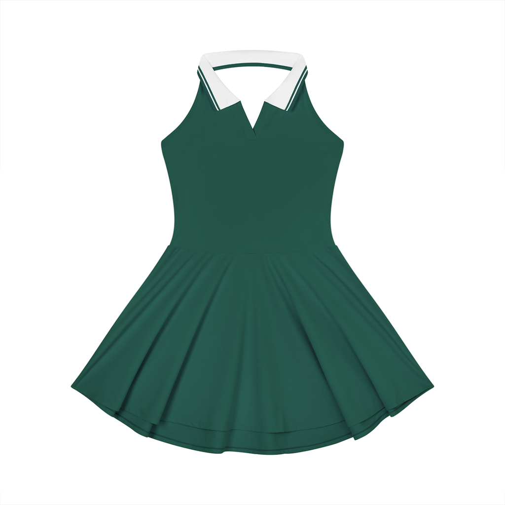 Women's Collared Halter A-Line Tennis Dress