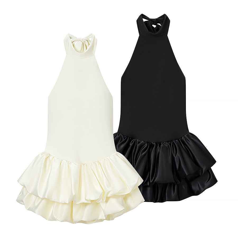 Backless Elegant Slim Fit Sleeveless Halter Dress