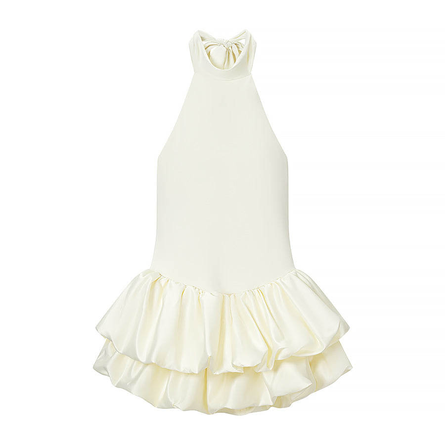 Backless Elegant Slim Fit Sleeveless Halter Dress