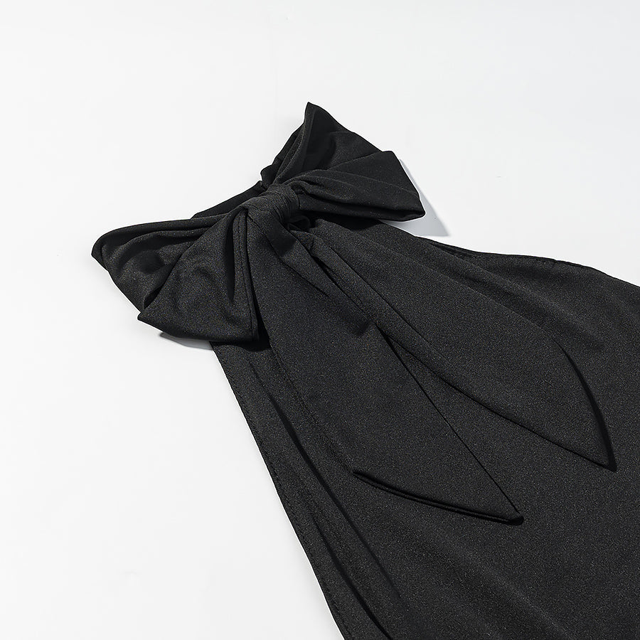 Backless Elegant Slim Fit Sleeveless Halter Dress