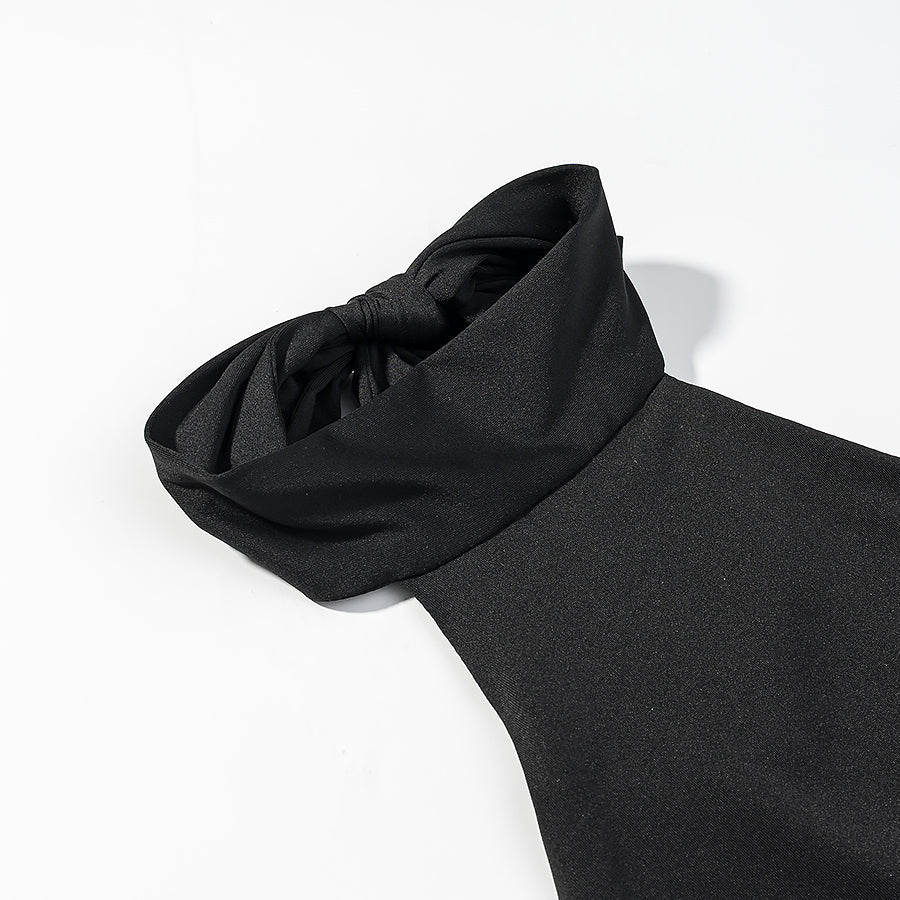 Backless Elegant Slim Fit Sleeveless Halter Dress