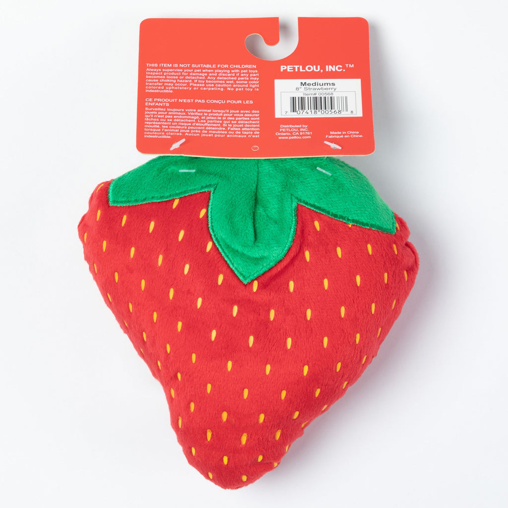 Strawberry Squeaker Dog Toy