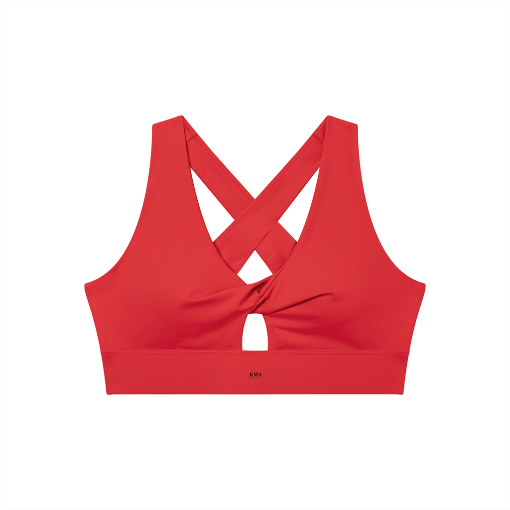 Women's Twist Front V-Neck Sports Bra