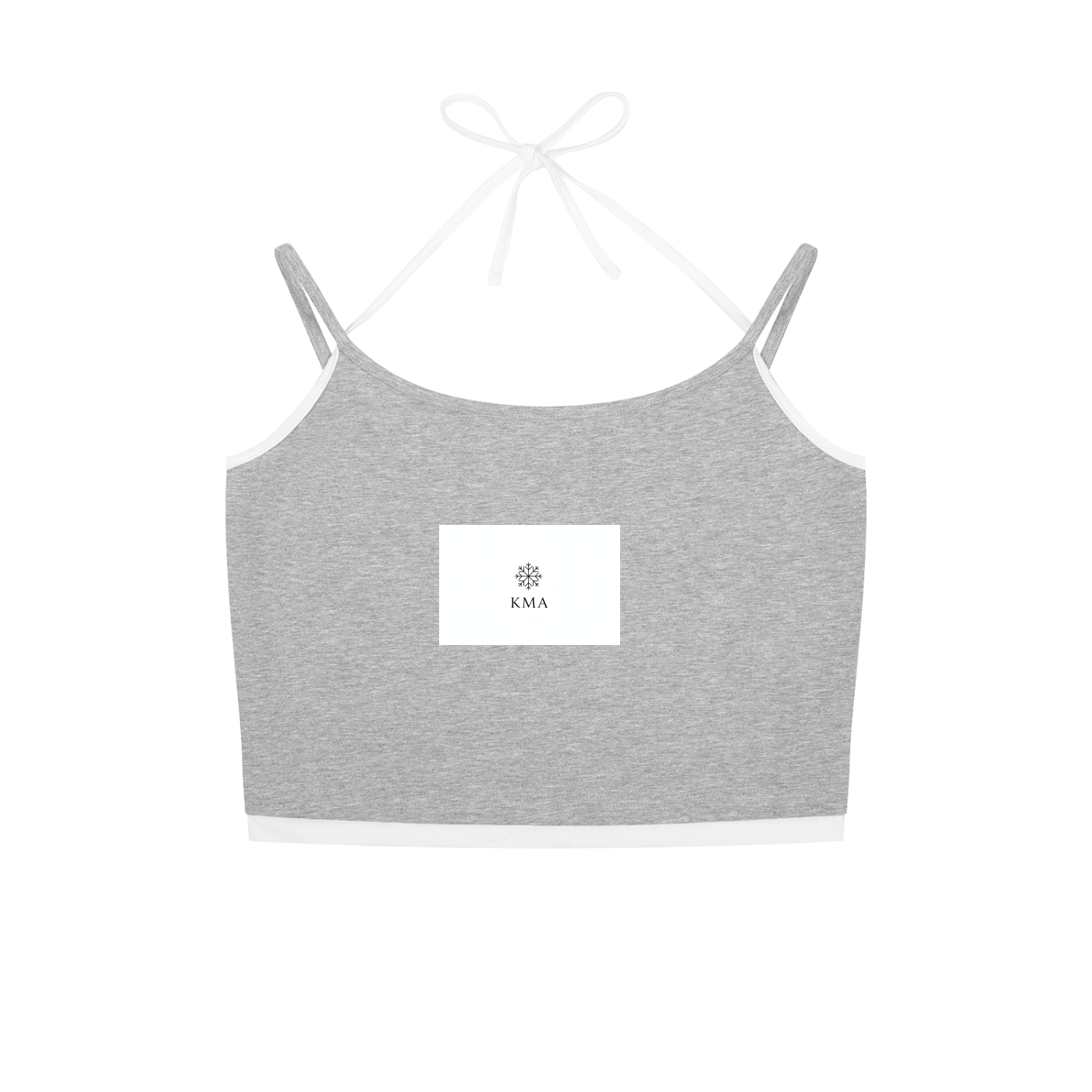 Contrast Binding Halter Tank Top