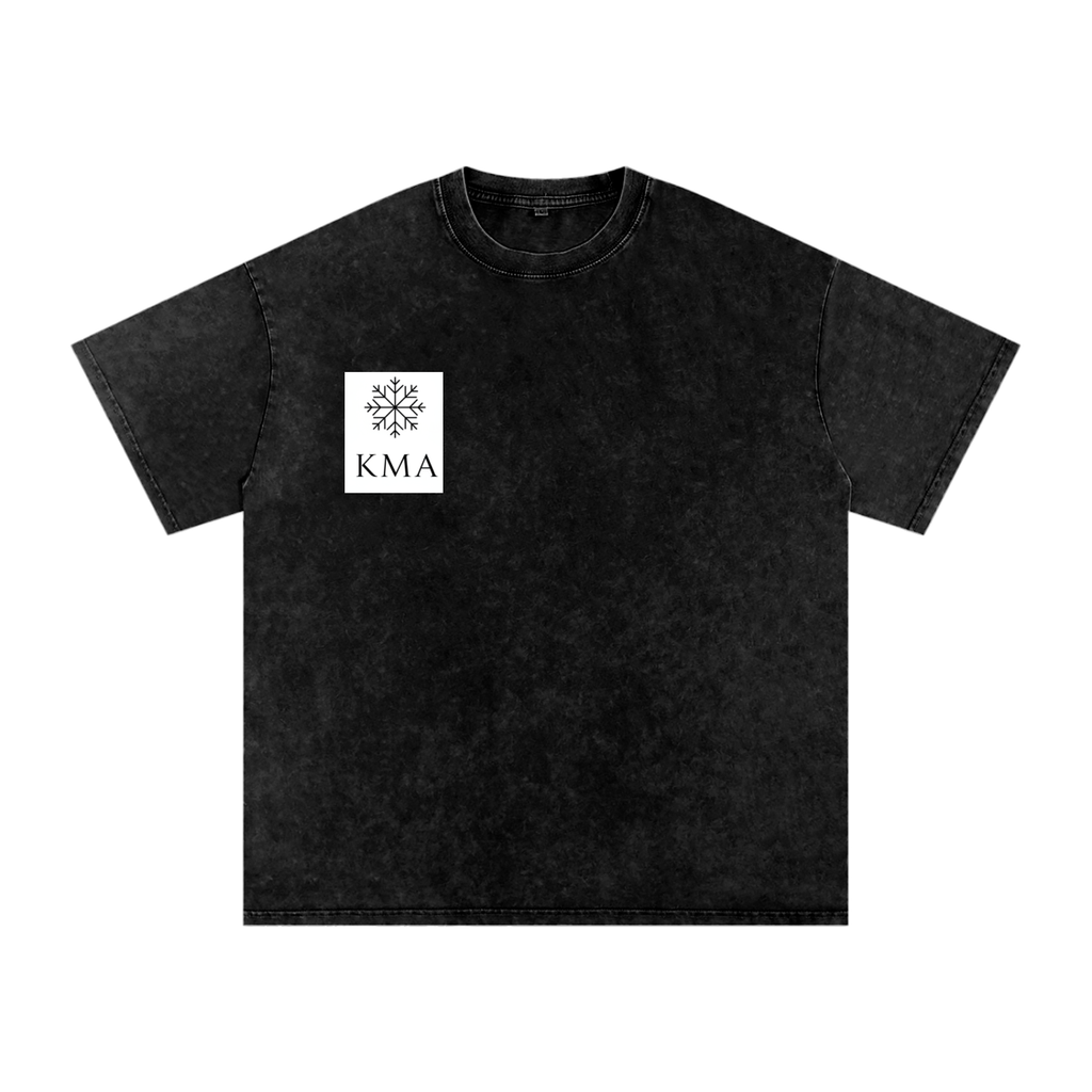 Snow Washed Oversized Cotton T-Shirt