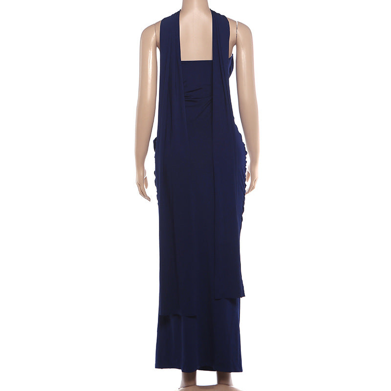 Slim Fit Scarf Tube Top Dress MUNSIEUR New Arrivals