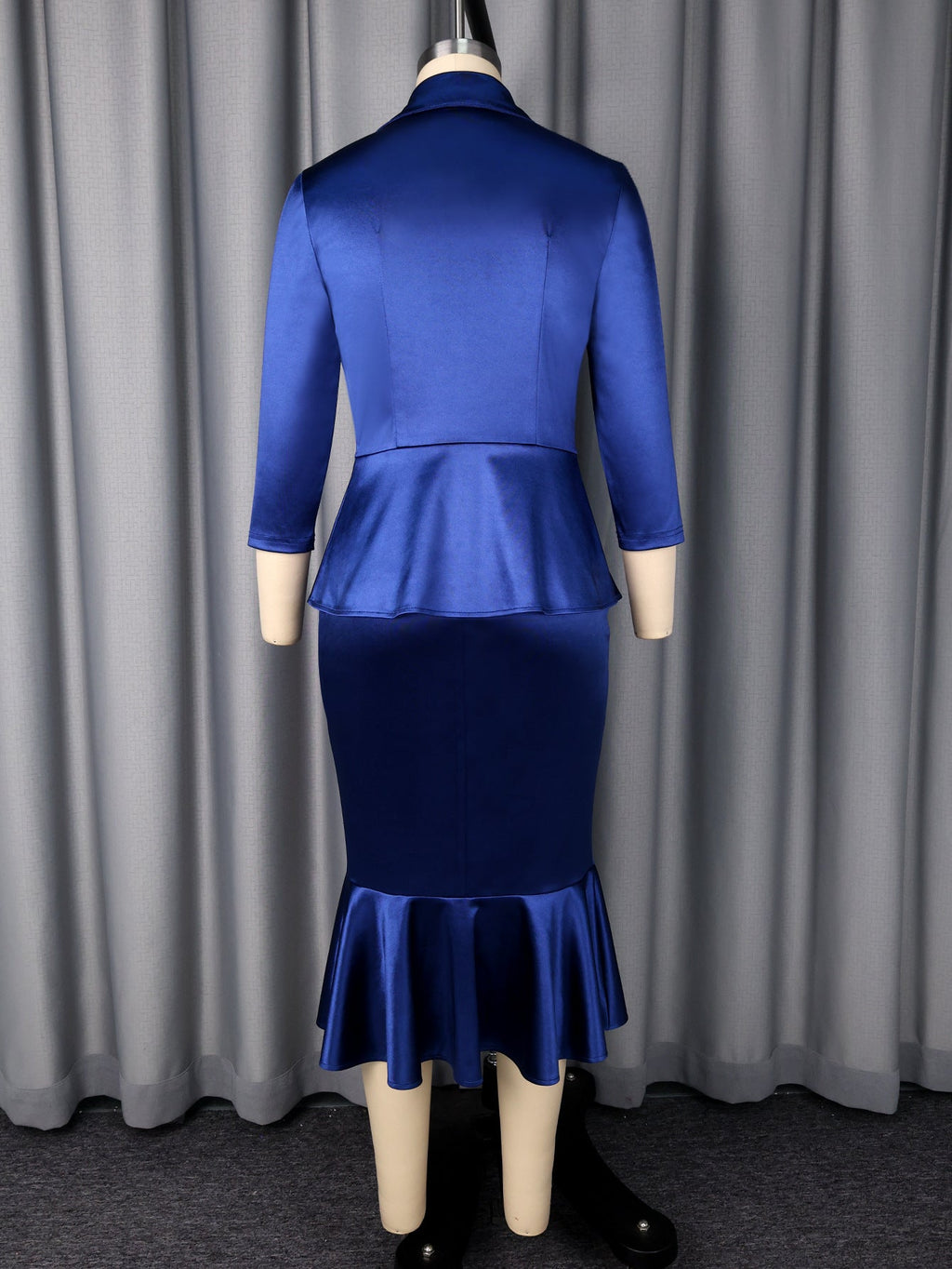 Elegant Satin Skirt Fishtail Two Piece Set MUNSIEUR
