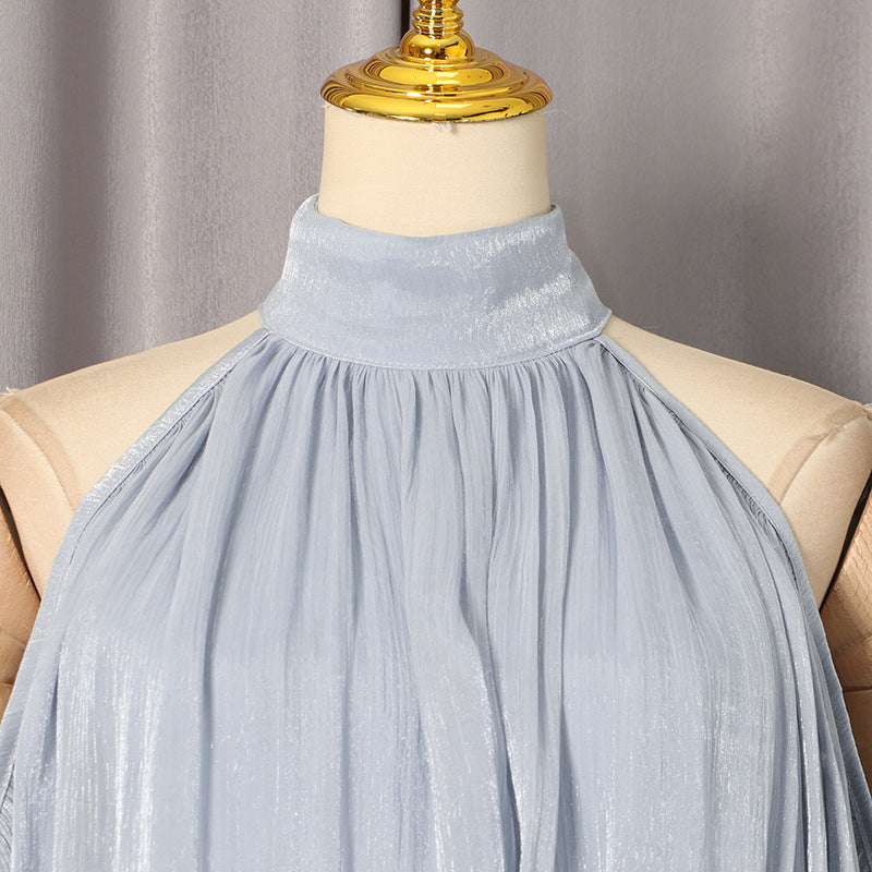 Lantern Sleeve Solid Color Dress Women MUNSIEUR New Arrivals