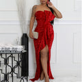 Elegant Off the Shoulder Sequined Dress