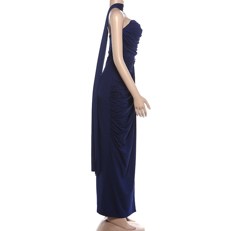 Slim Fit Scarf Tube Top Dress MUNSIEUR New Arrivals