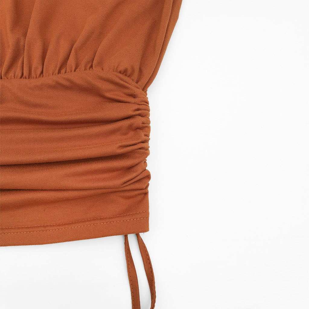 Asymmetric Pleated Jumpsuit Two Piece Set