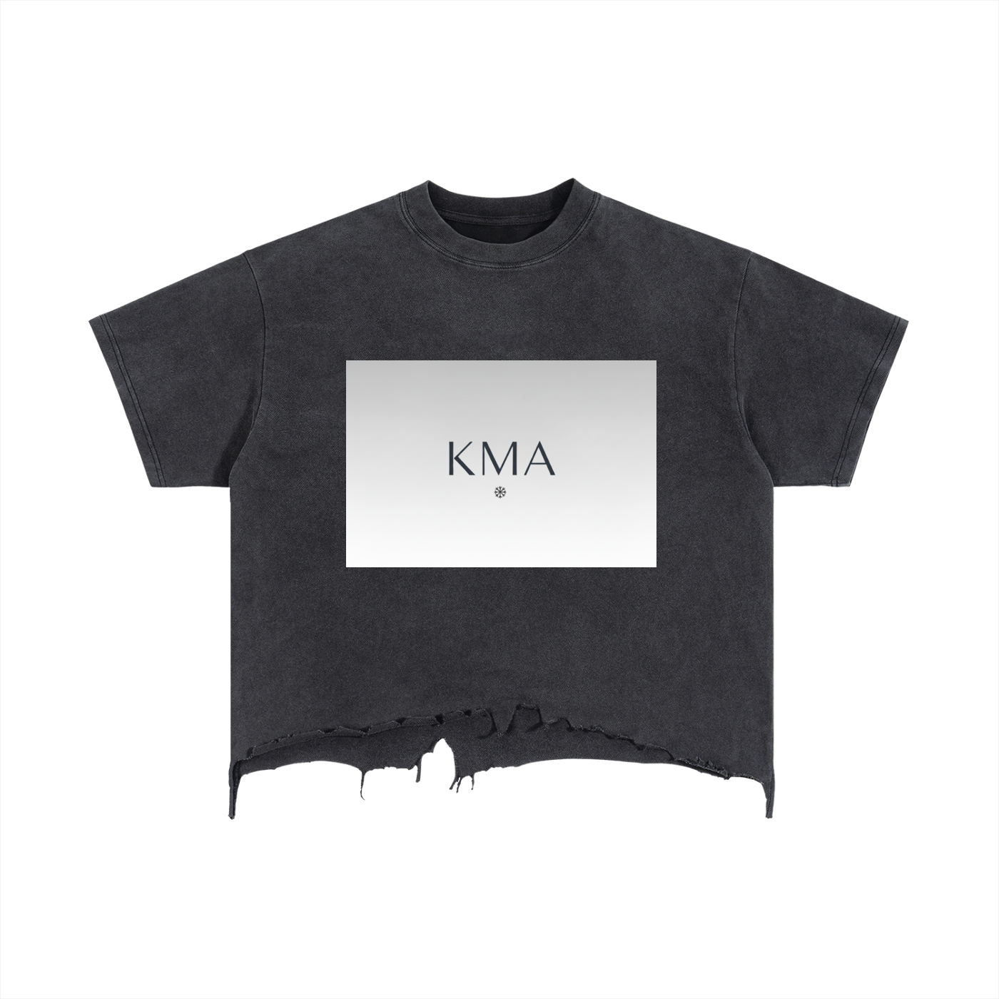 Vintage Wash Boxy Distressed Hem T-Shirt